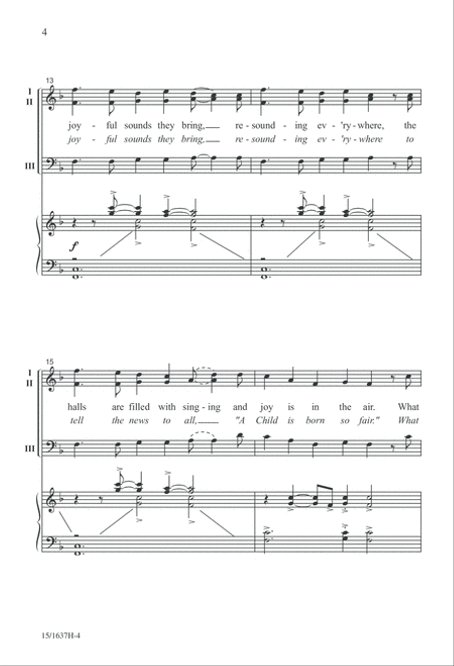 Irish Carol 3-Part scores gallery preview page 4