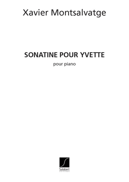 Sonatine Pour Yvette