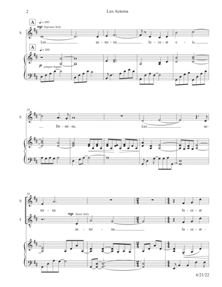 Lux Aeterna (SATB+Piano) by Russell Ronnebaum image number null