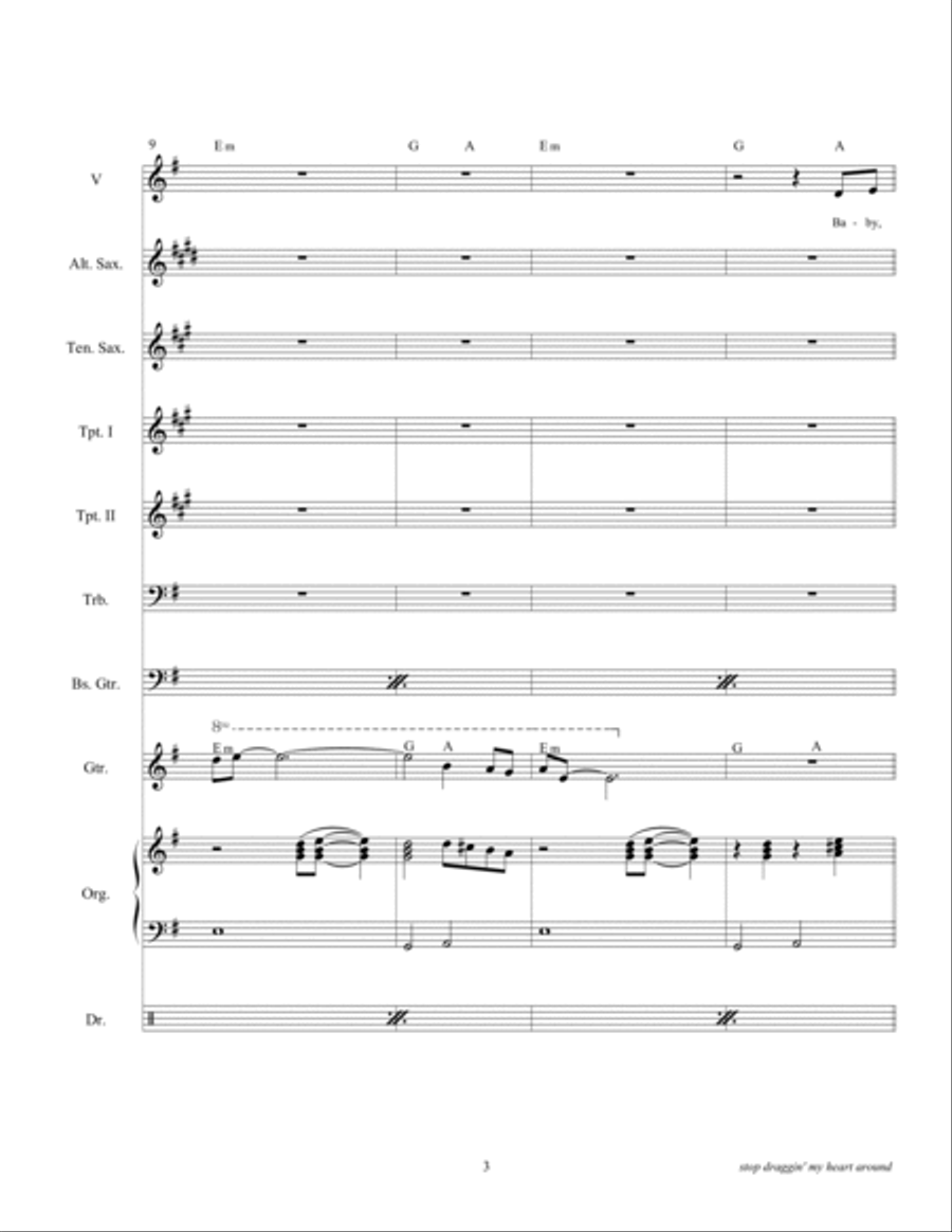 Stop Draggin' My Heart Around Tenor Saxophone scores gallery preview page 5