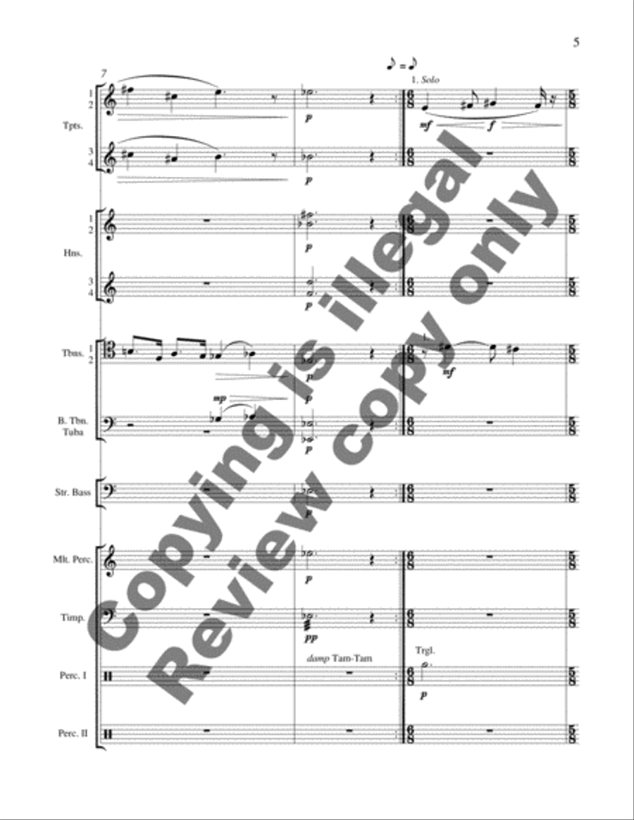 Fanfare with Interludes Brass Ensemble scores gallery preview page 5