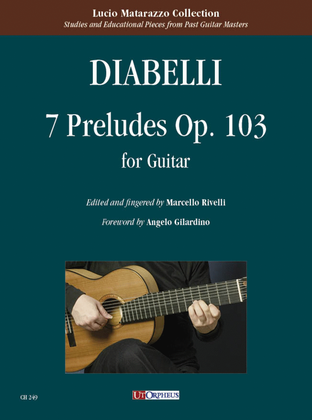 Book cover for 7 Preludes Op. 103 for Guitar. Foreword by Angelo Gilardino