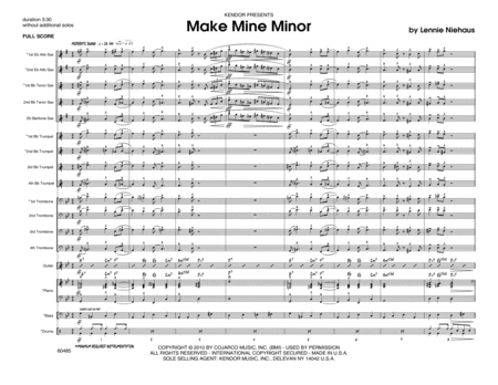 Make Mine Minor - Full Score