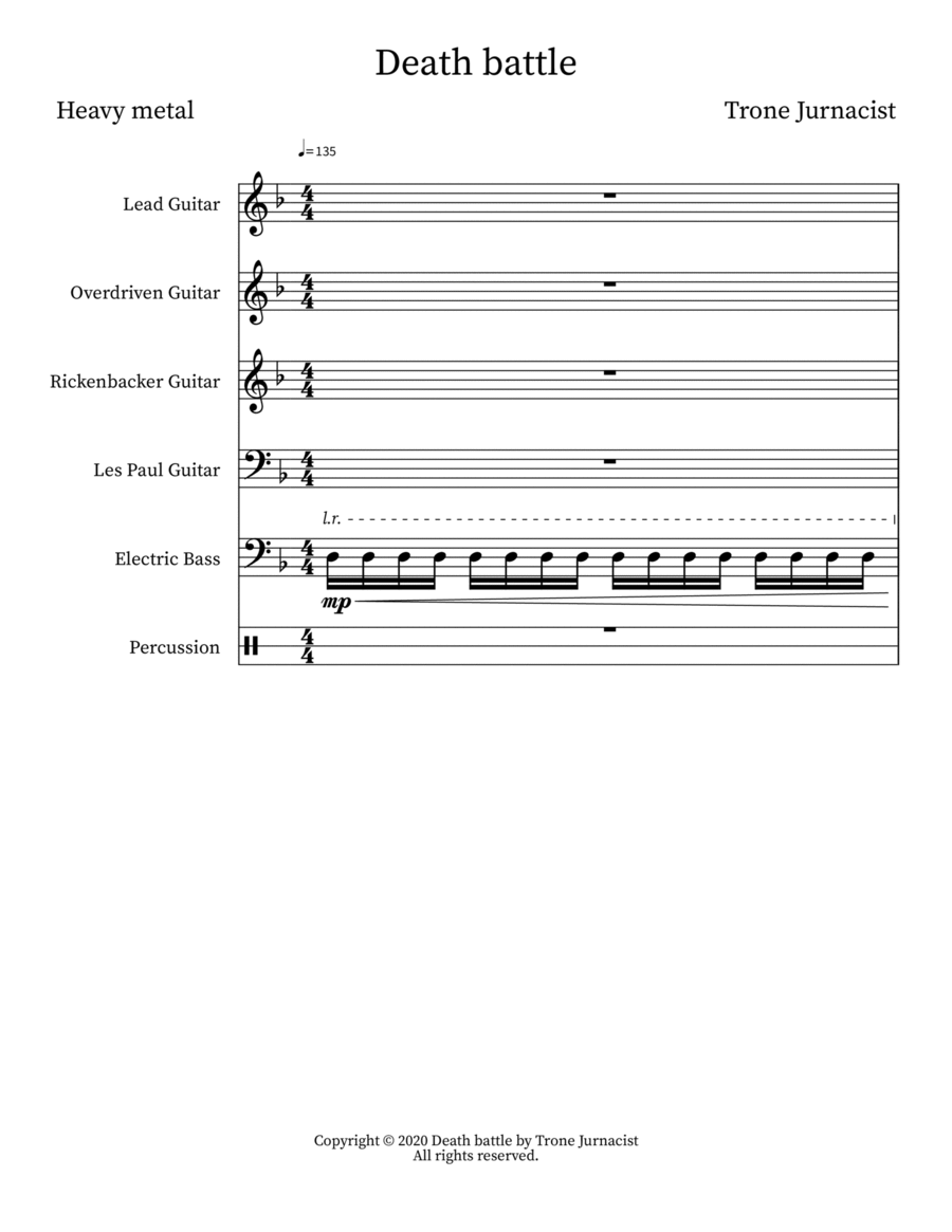 Death battle Concert Band scores gallery preview page 1