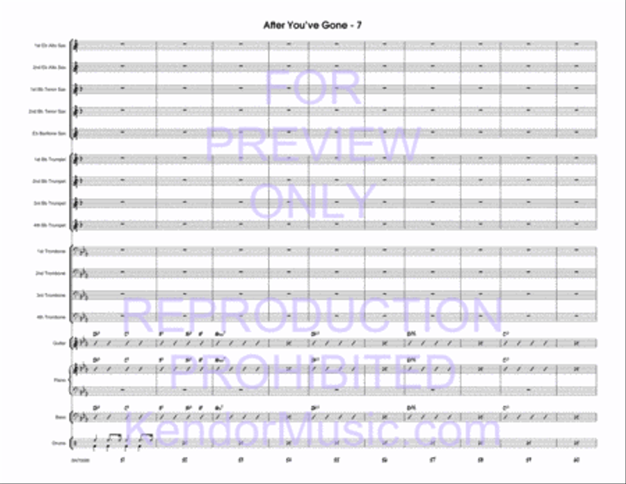 After You've Gone Jazz Ensemble scores gallery preview page 8
