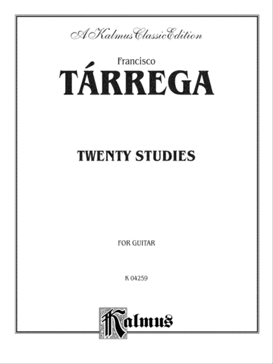 Twenty Studies For Guitar Classical Guitar scores gallery preview page 2