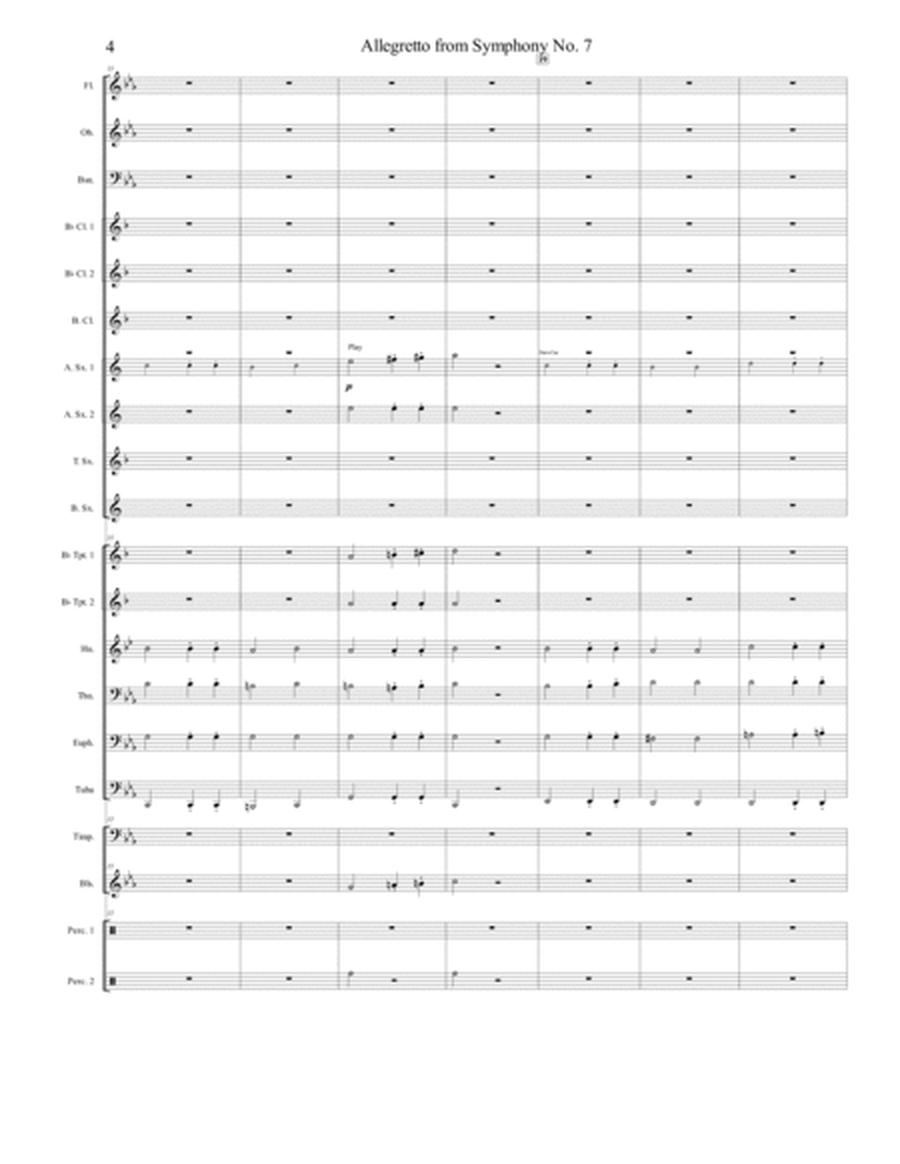 Allegretto from Symphony No. 7 for Concert Band image number null