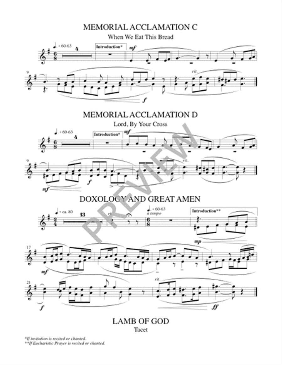 Mass of the Angels and Saints - Brass edition Handbell Choir scores gallery preview page 5