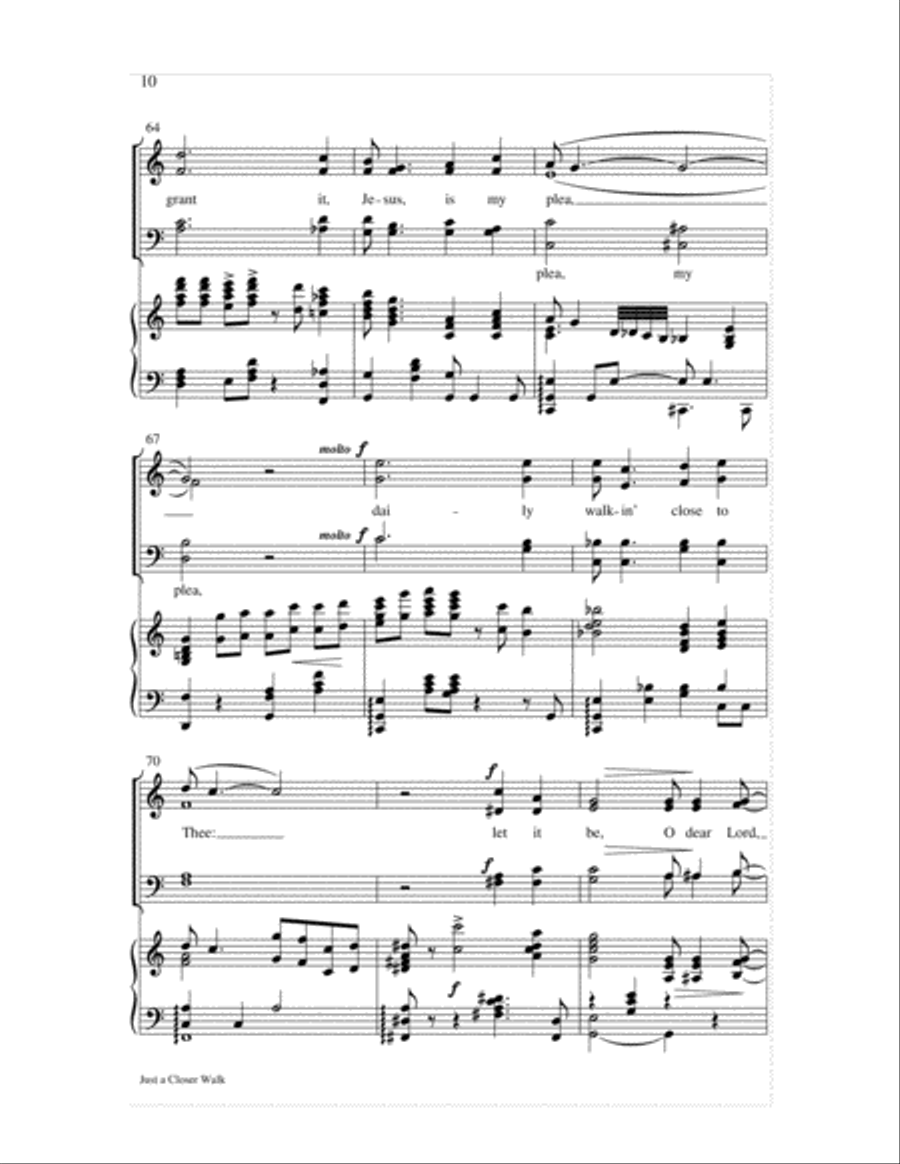 Just a Closer Walk Choir scores gallery preview page 10