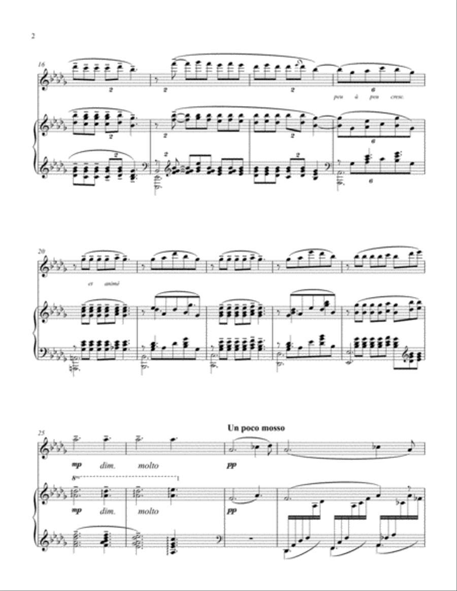Claude Debussy - Clair de lune (Violin Solo) Violin Solo scores gallery preview page 2