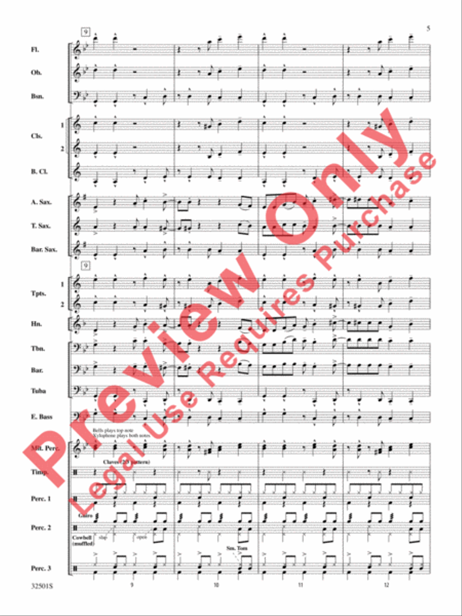 Let's Get Loud Concert Band scores gallery preview page 6