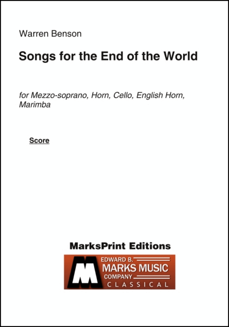 Songs for the End of the World (Score) Choir scores gallery preview page 1
