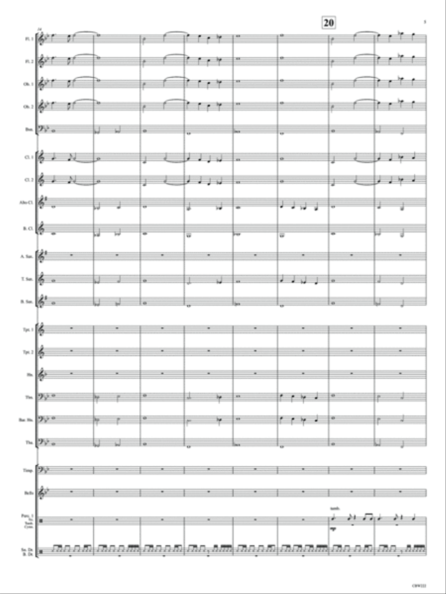 Ambassador Overture Concert Band scores gallery preview page 5