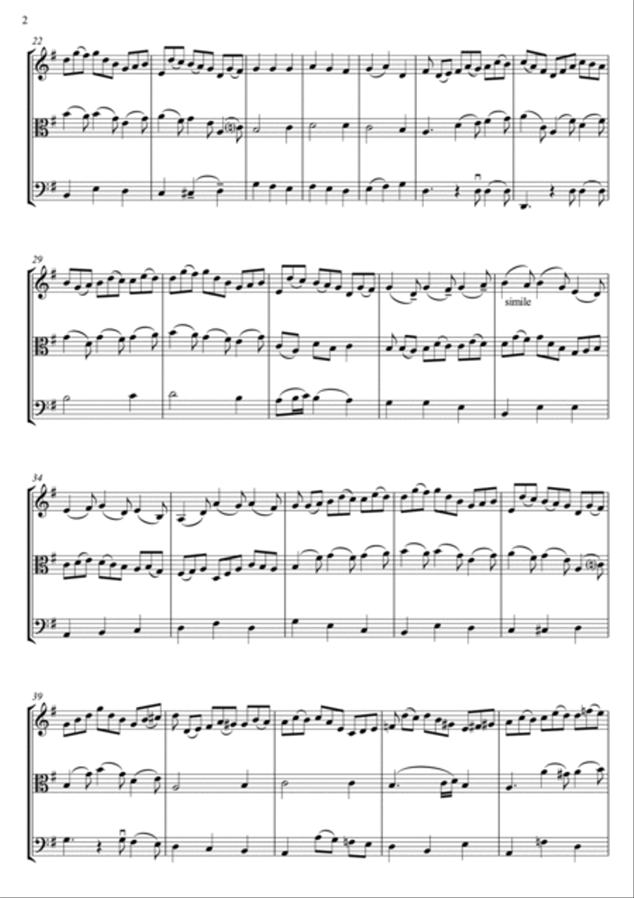 Jesu, Joy of Man's desiring String Trio scores gallery preview page 3