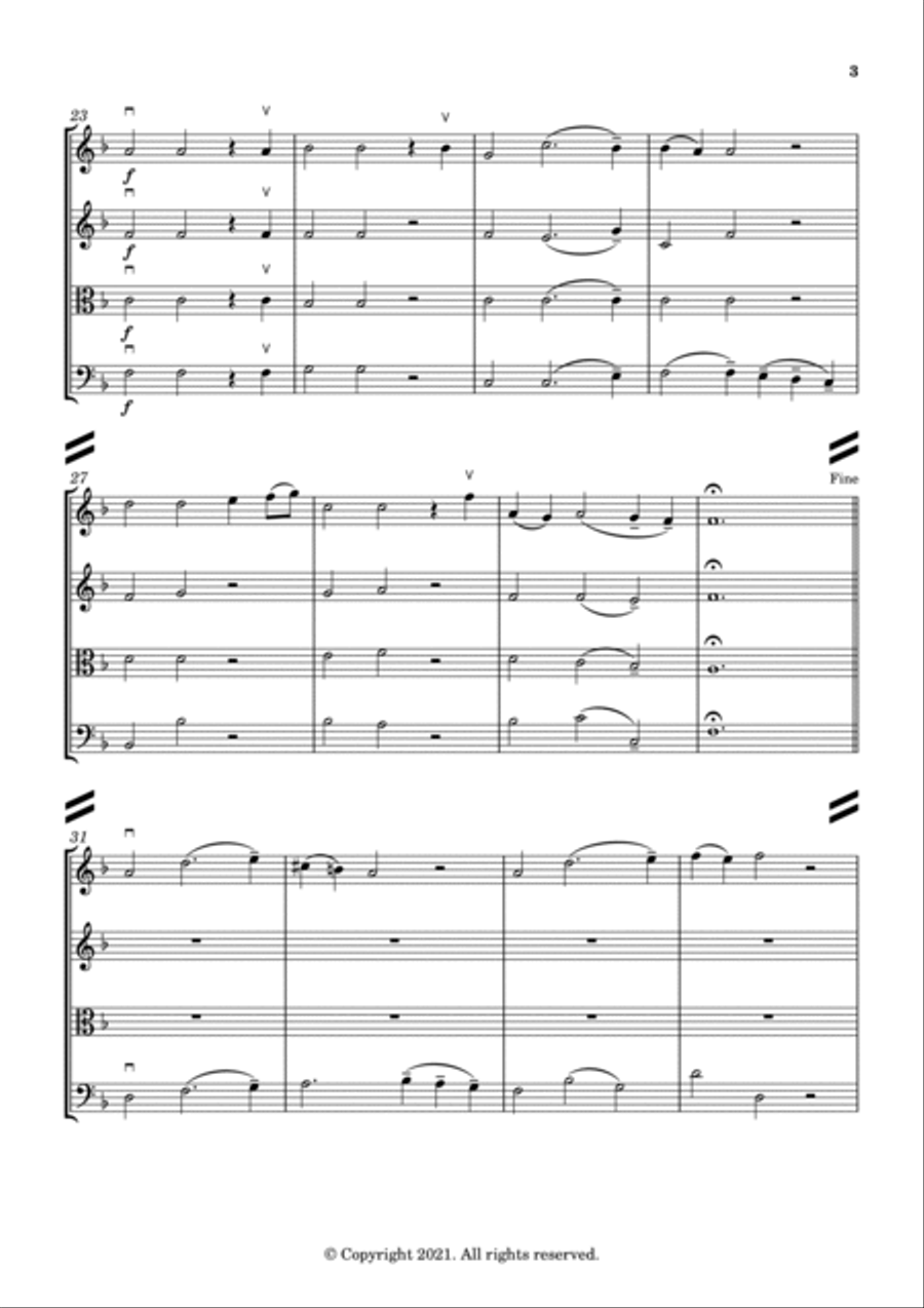 Lascia Ch'Io Pianga - For String Quartet String Quartet scores gallery preview page 5