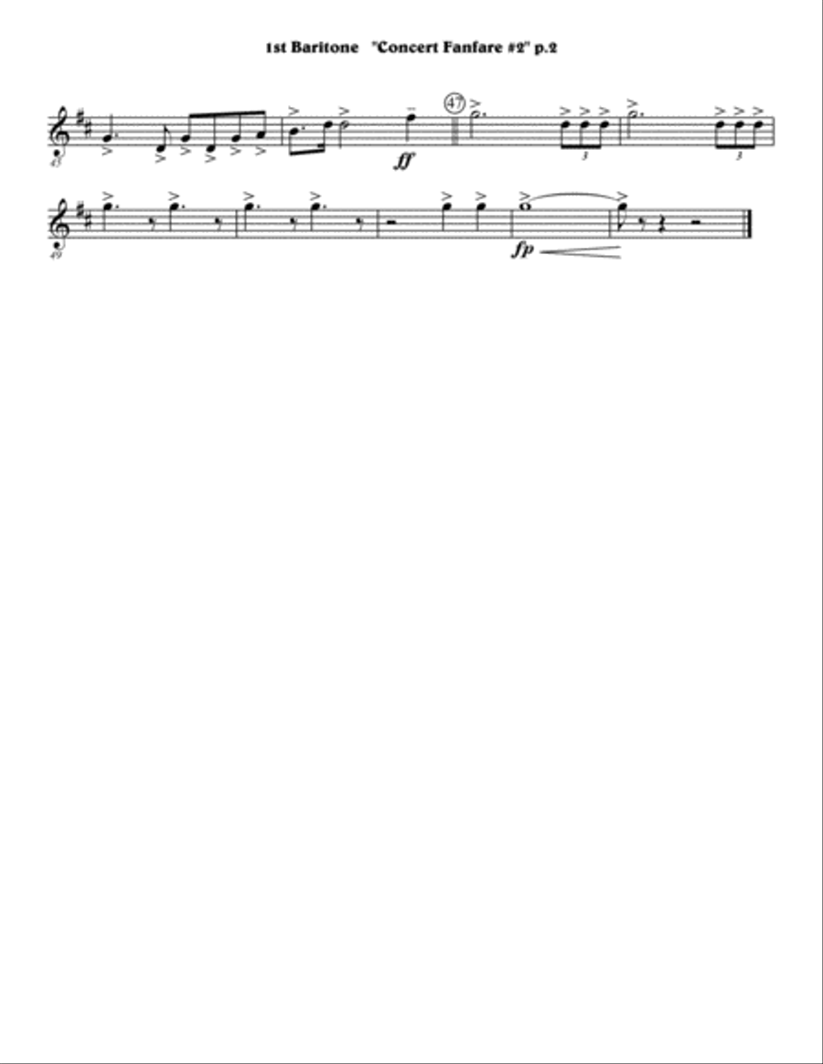 Concert Fanfare #2 Brass Ensemble scores gallery preview page 2