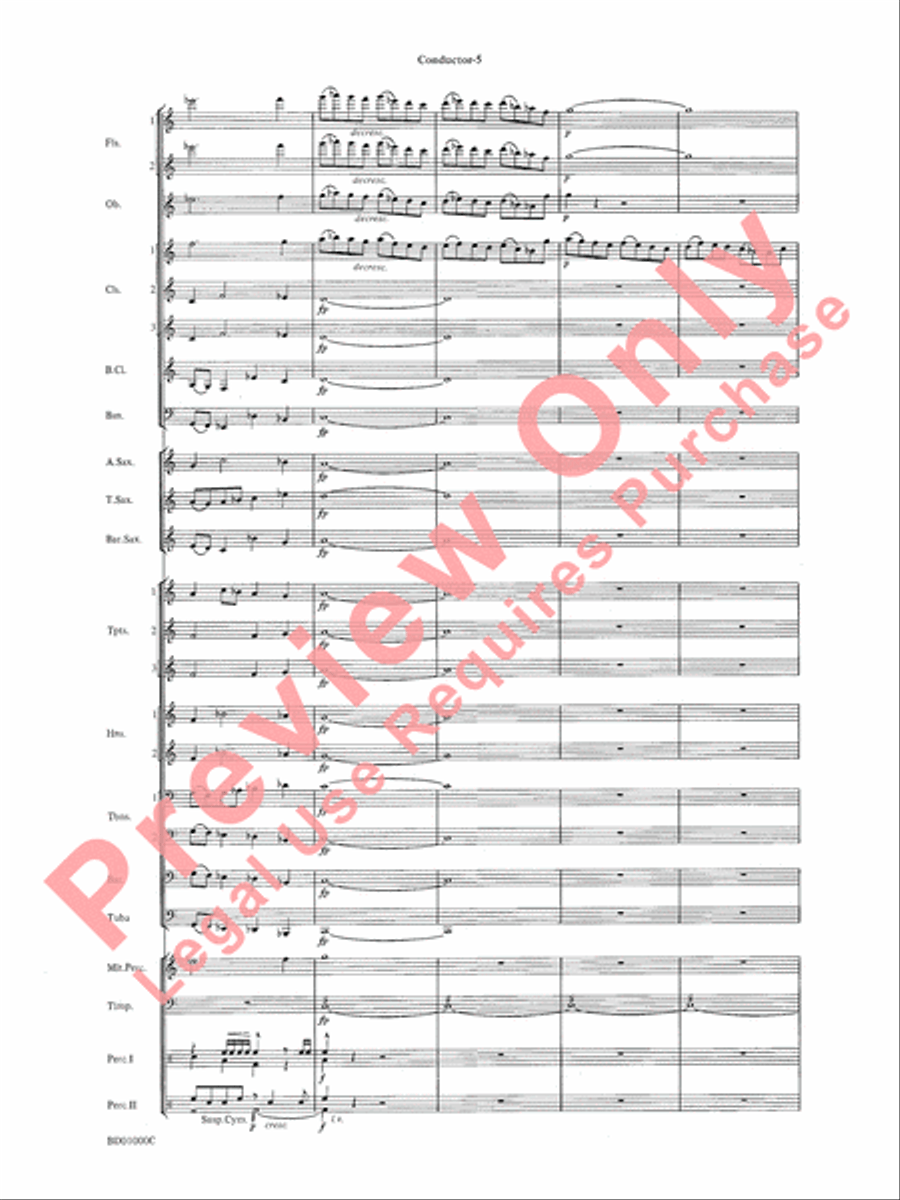 Chant Rituals Chant Rituals Concert Band scores gallery preview page 8