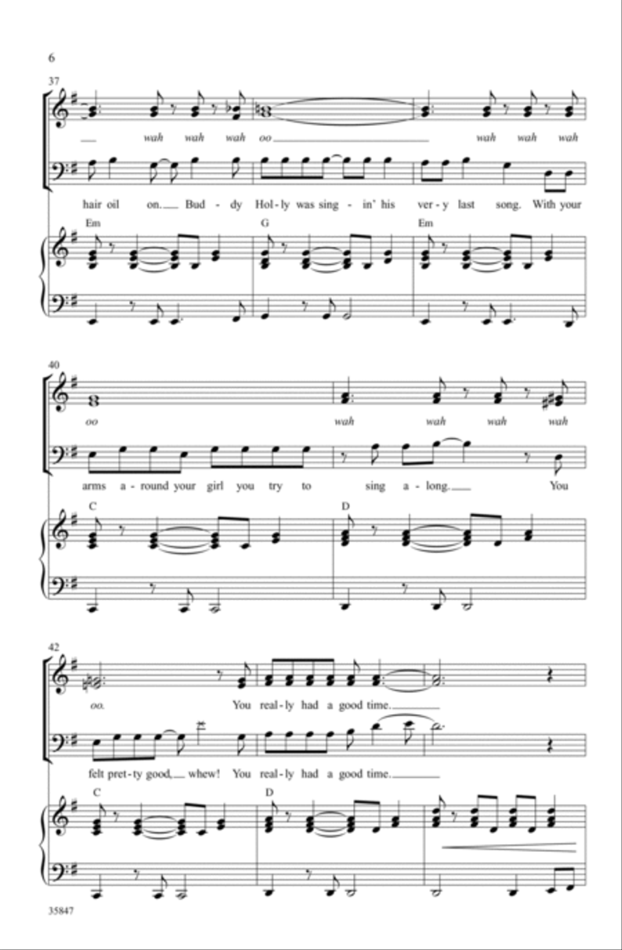 Whatever Happened to Saturday Night (from The Rocky Horror Picture Show) 4-Part scores gallery preview page 5