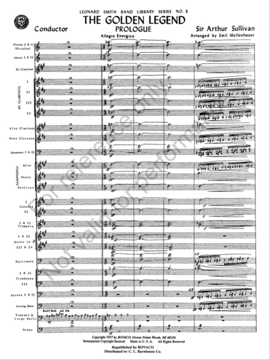 The Golden Legend Concert Band scores gallery preview page 3