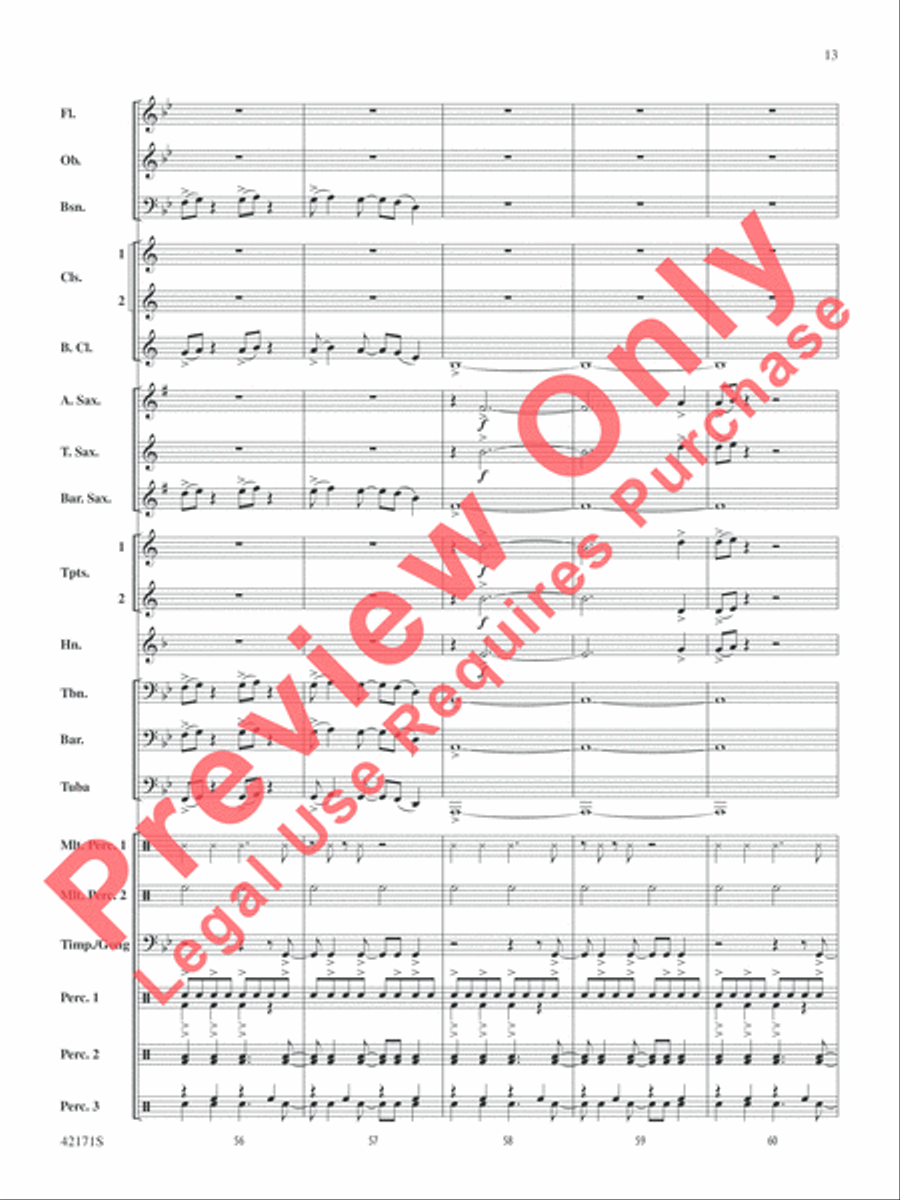 Prelude and Firestorm Concert Band scores gallery preview page 14