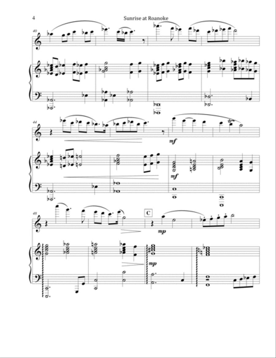Sunrise at Roanoke Sunrise at Roanoke Flute scores gallery preview page 5