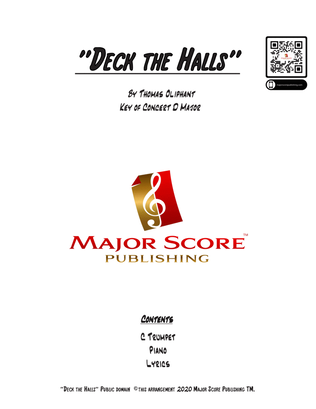 Book cover for Deck the Halls - C TRUMPET & PIANO - D Major