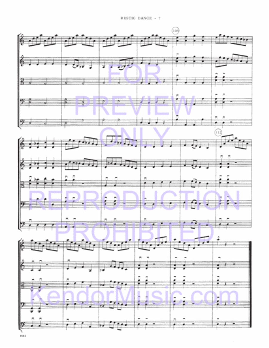 Rustic Dance Rustic Dance String Orchestra scores gallery preview page 9