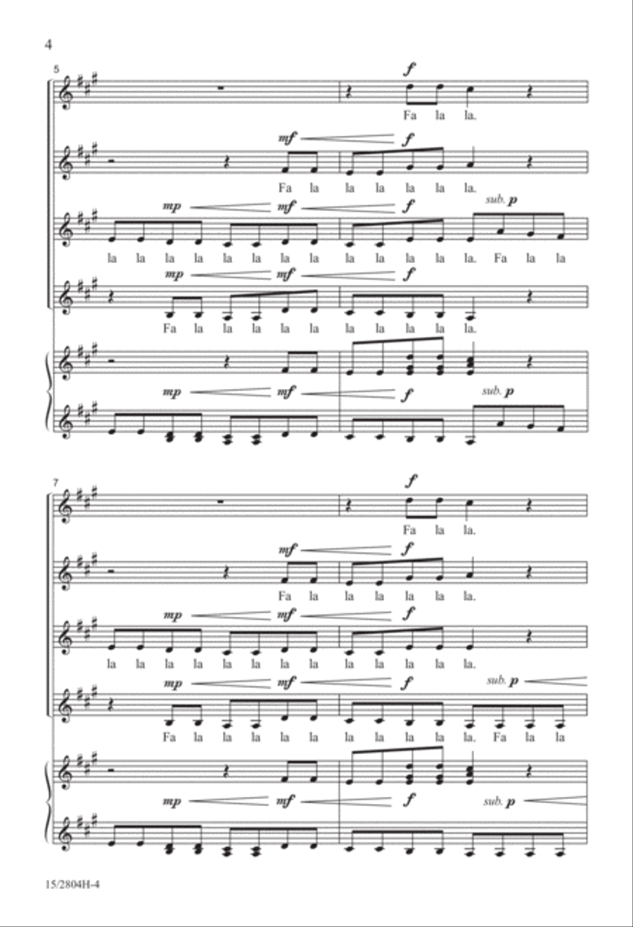 Thirty Second Fa La La Thirty Second Fa La La SSAA scores gallery preview page 5
