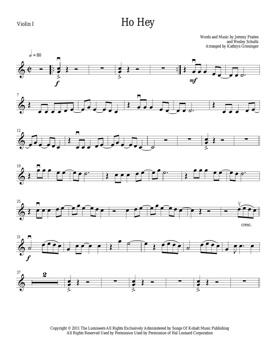 Ho Hey String Quartet scores gallery preview page 1