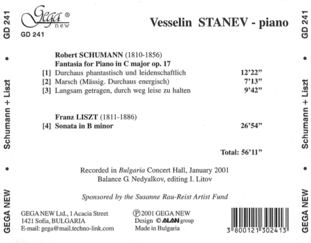 Stanev Plays Schumann; Liszt