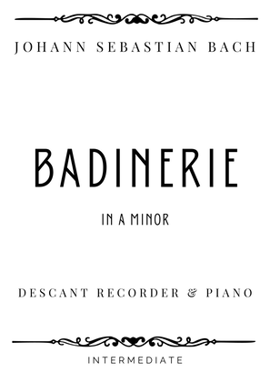 J.S. Bach - Badinerie (from orchestral suite) in A Minor - Intermediate
