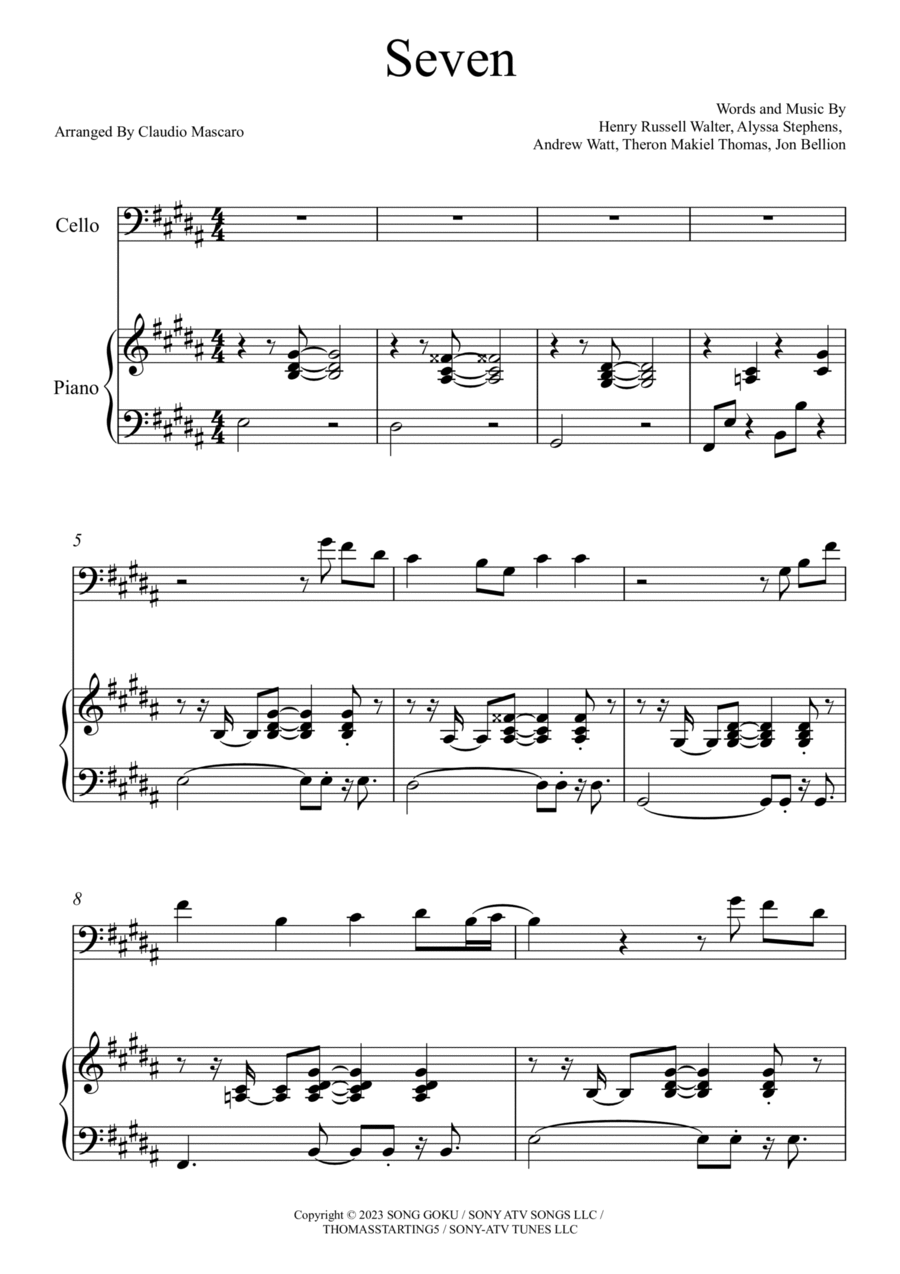Seven Chamber Music scores gallery preview page 1