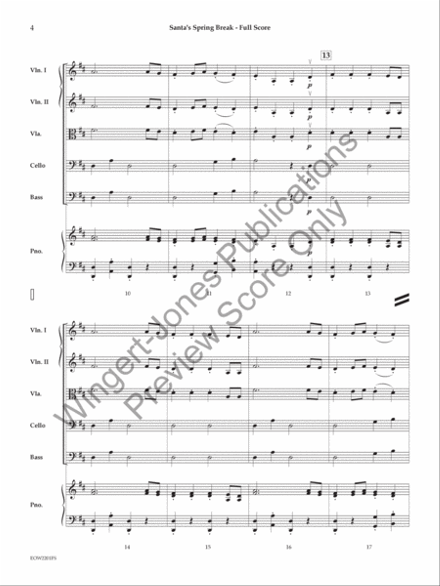 Santa's Spring Break String Orchestra scores gallery preview page 3
