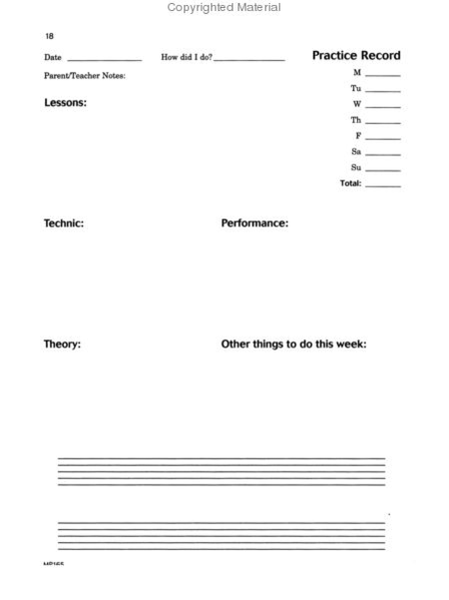 Piano Town Assignment Book