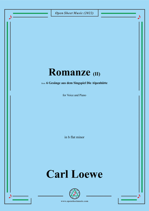 Book cover for Loewe-Romanze(II),in b flat minor,for Voice and Piano