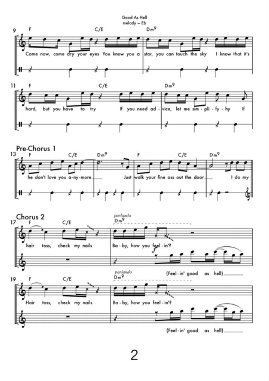 Good As Hell Woodwind Duet scores gallery preview page 2