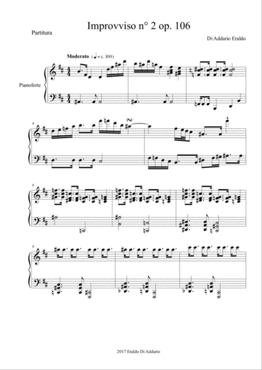 Improvviso n° 2 op. 106 Piano Solo scores gallery preview page 1