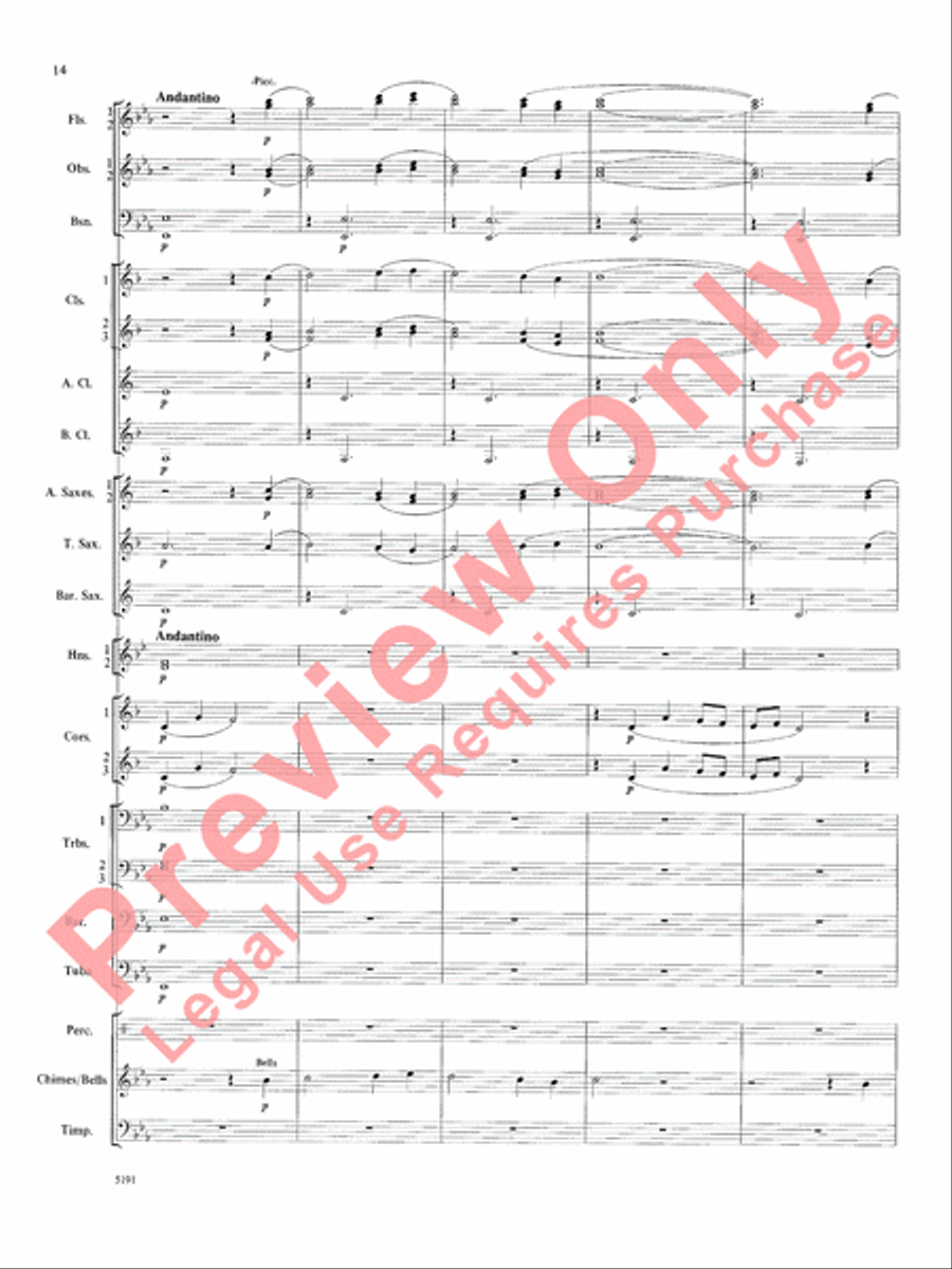 Wind Chimes Concert Band scores gallery preview page 15