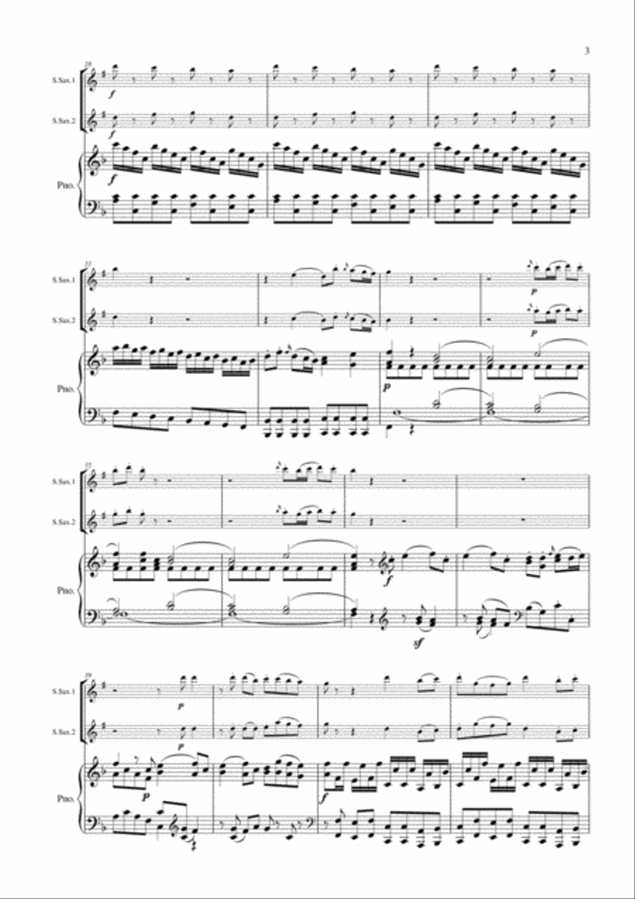 Concerto in G major G.1077 arranged for 2 saxophones and piano Woodwind Ensemble scores gallery preview page 4