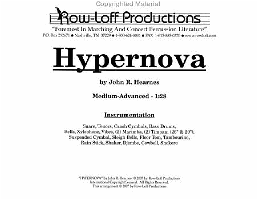 Hypernova Percussion Ensemble scores gallery preview page 2