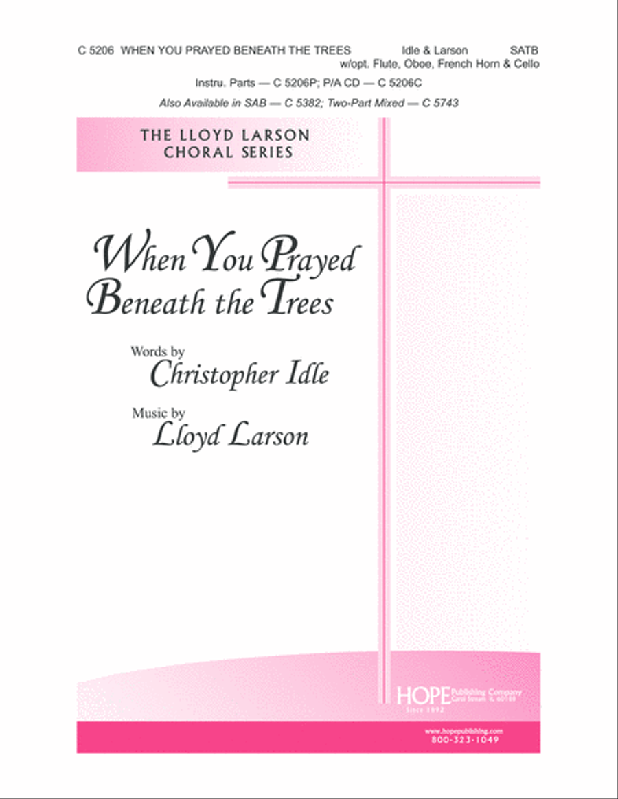 When You Prayed Beneath the Trees 4-Part scores gallery preview page 1