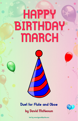 Book cover for Happy Birthday March, for Flute and Oboe Duet