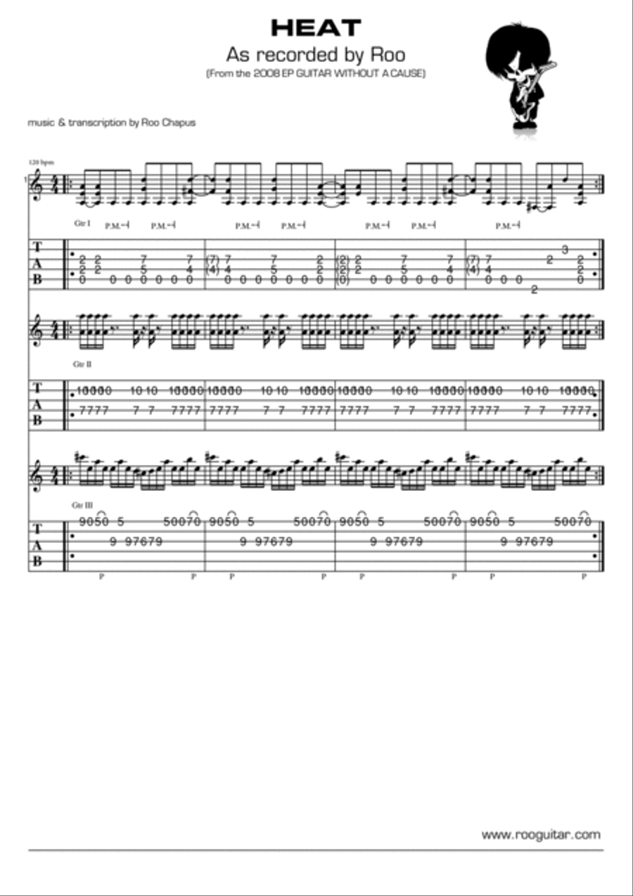Heat Heat Electric Guitar scores gallery preview page 2