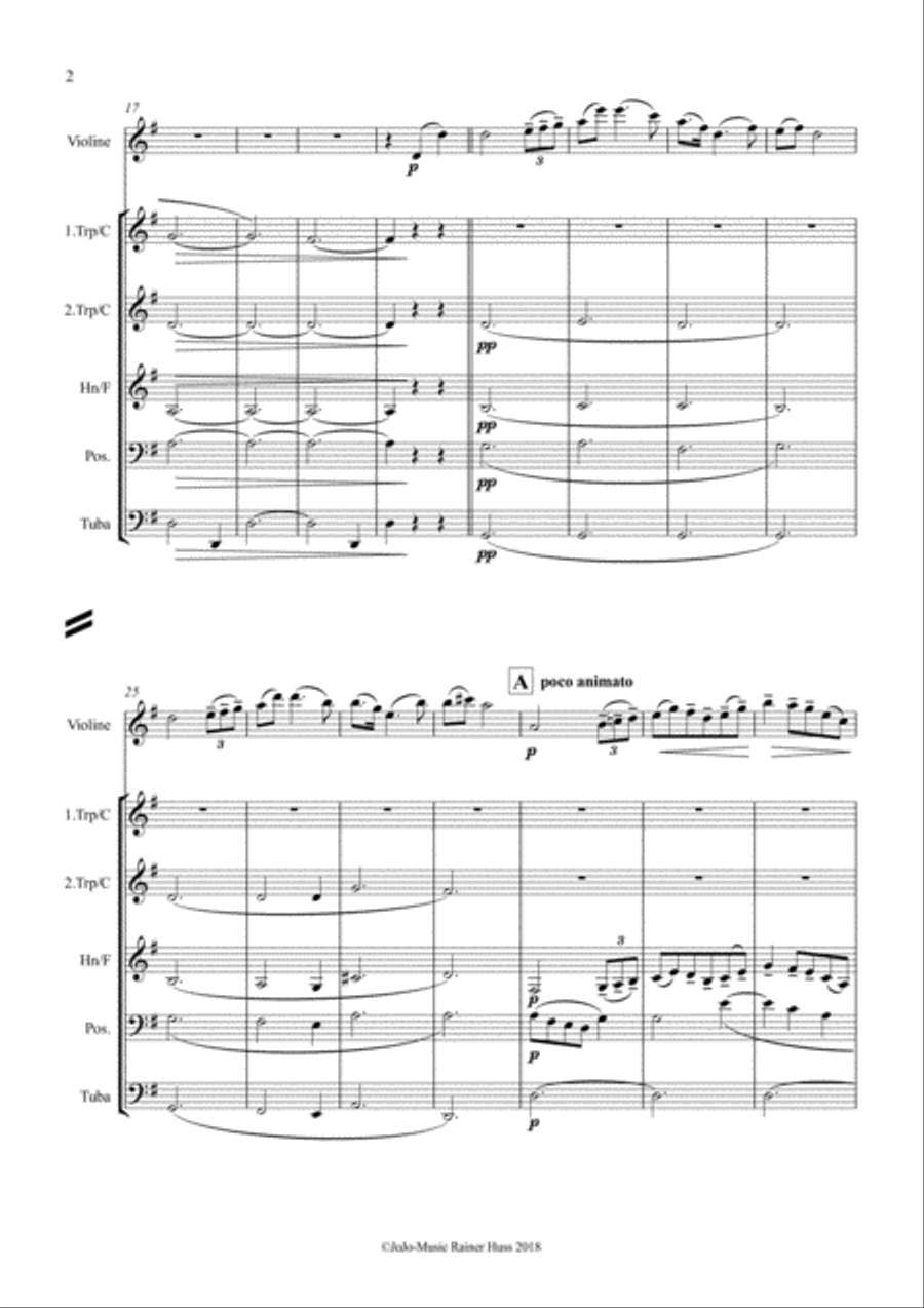 J.S.Svendsen Romanze Brass Ensemble scores gallery preview page 3