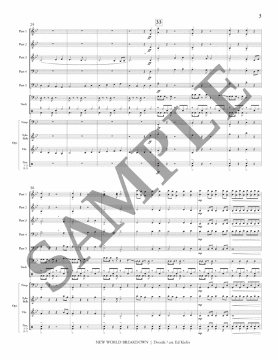 New World Breakdown (5-Part Flex + Track) by Antonin Dvorak Flexible/Adaptable - Sheet Music page 6