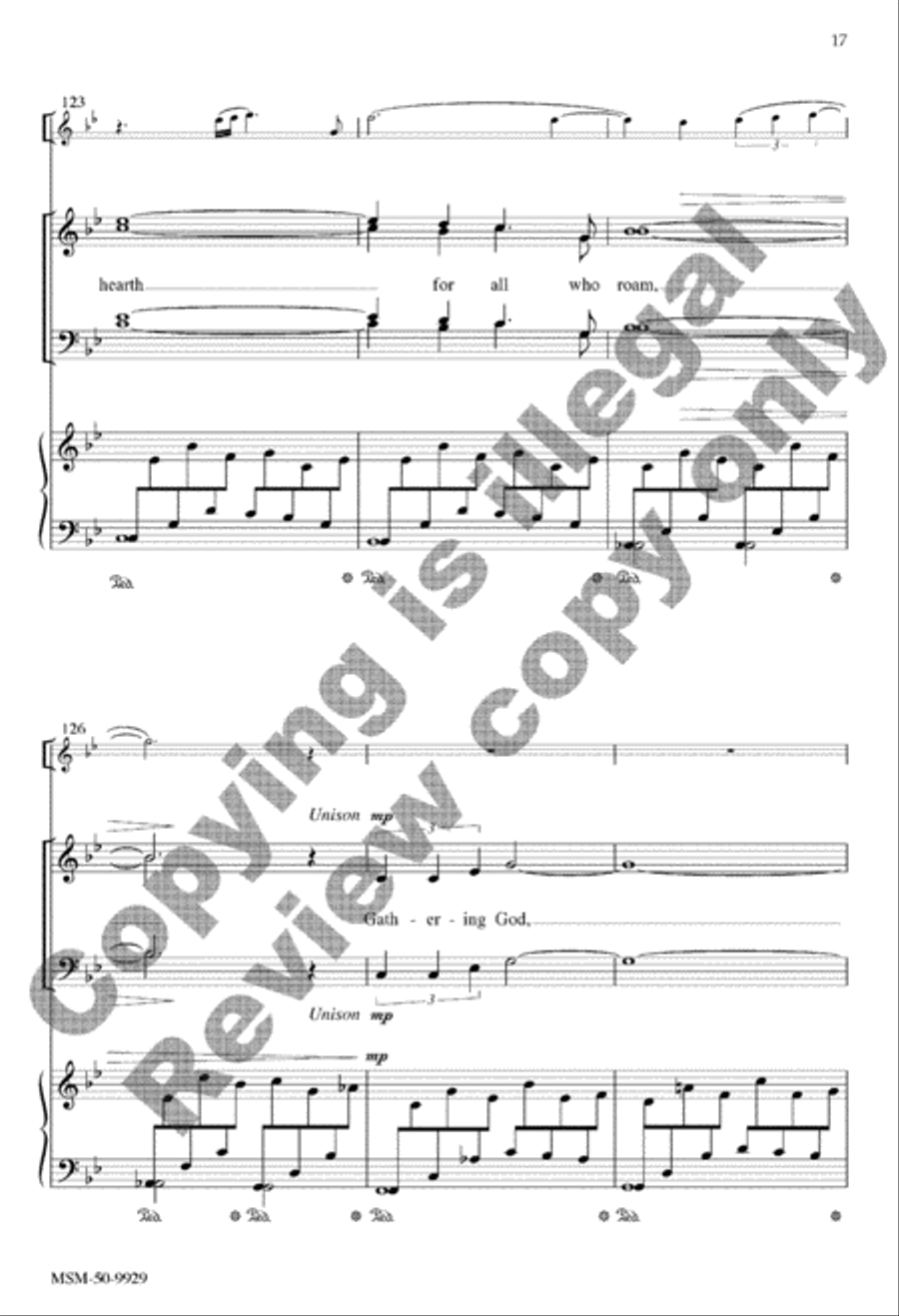 Ancient Waters Warmed with Life 4-Part scores gallery preview page 17