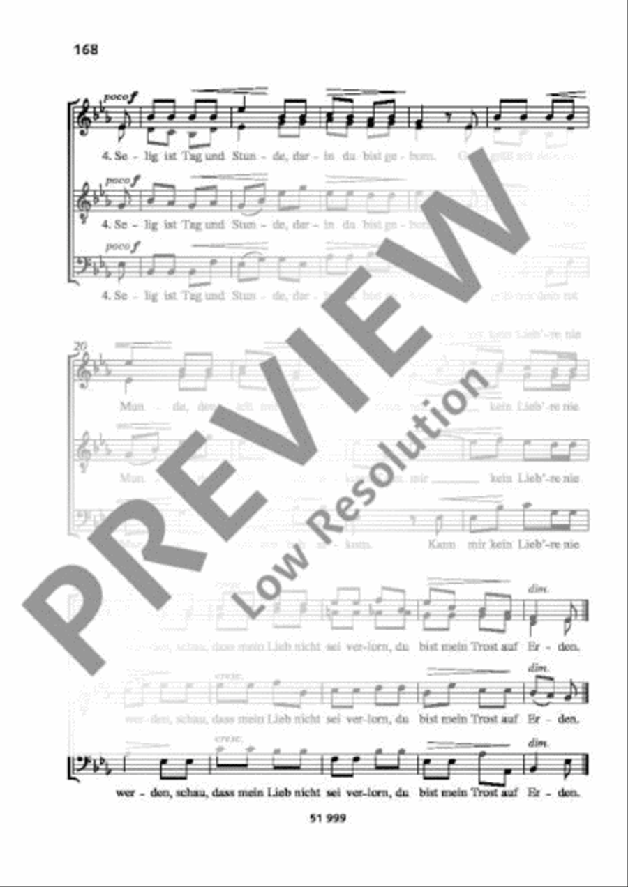 Wach auf, meins Herzens Schöne 4-Part scores gallery preview page 4