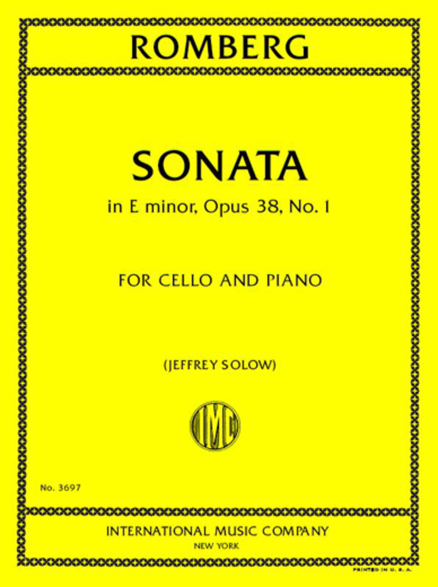 Sonata in E minor, Opus 38, No. 1