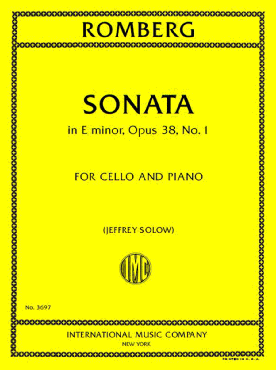 Sonata In E Minor, Op. 38, No. 1