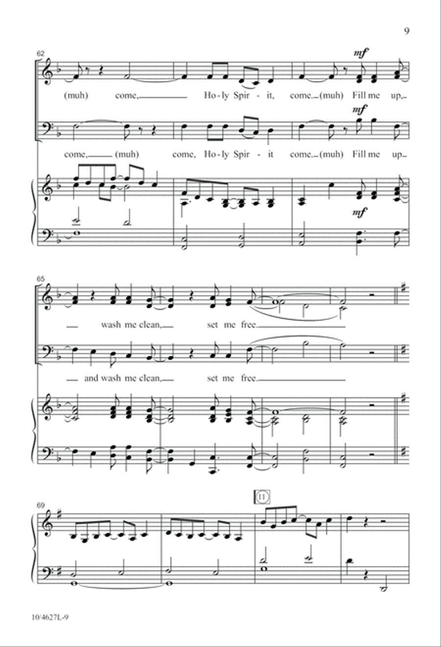 Come, Holy Spirit Come, Holy Spirit 3-Part scores gallery preview page 9